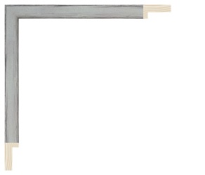 Børstet sølv liste m/sort næse, 15 x 30 mm