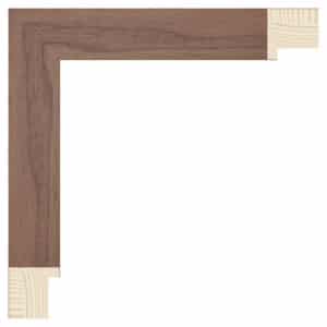 Valnød finér liste, 30 x 30 mm