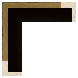 Guld svæveliste m/sort kant, 49 x 37 mm