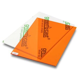 Transparent orange 203 x 305 cm x 3 mm