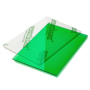 Transparent green 203 x 305 cm x 3 mm